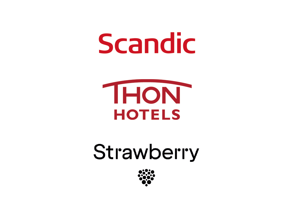 Scandic, Thon Hotels og Strawberry logo